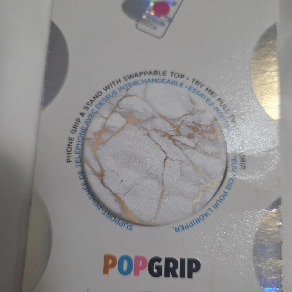 PopSocket PopGrip White Marble Phone Grip